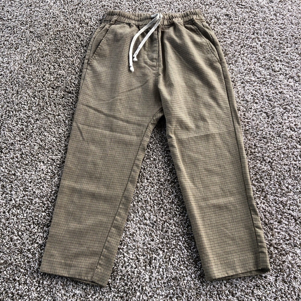 Nili Lotan Aida Check Houndstooth Trouser Pant Womens XS 100% Wool Cropped Ankle